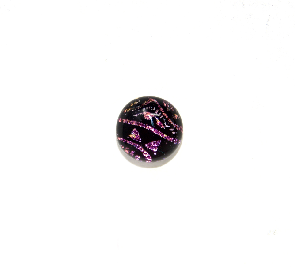 Dichroic Glass Pink Tribal  Tiny Tude