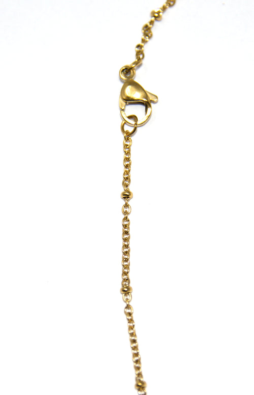 Beaded Gold O Link Stainless Steel Chain 1.5mm
