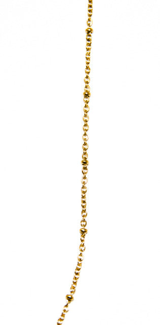 Beaded Gold O Link Stainless Steel Chain 1.5mm