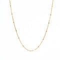 Beaded Gold O Link Stainless Steel Chain 1.5mm