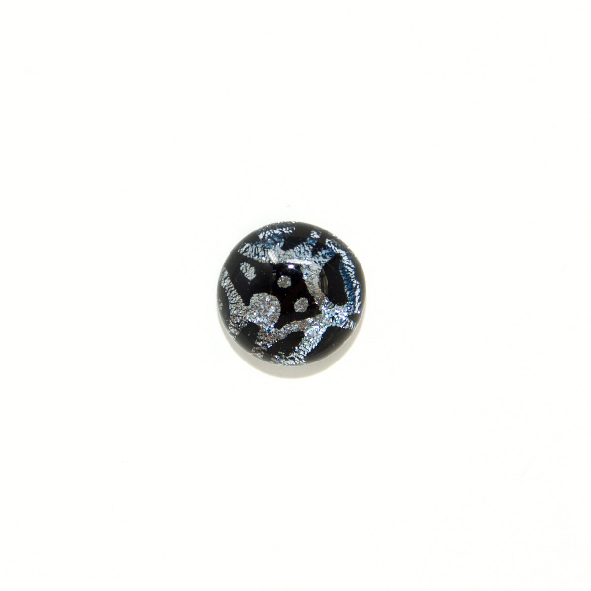 Dichroic Glass Silver/Black Tiny Tude