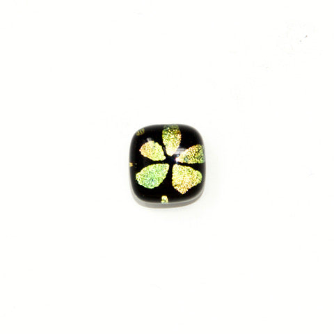 Dichroic Glass Yellow/Green Tiny Tude