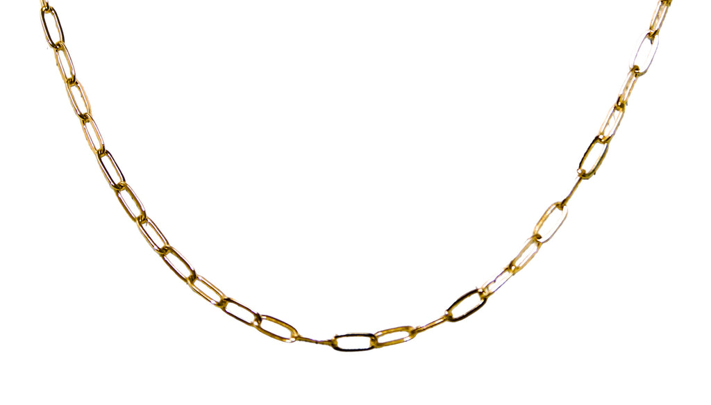 Paperclip Gold Stainless Steel Chain 2.5mm 18-20 inch