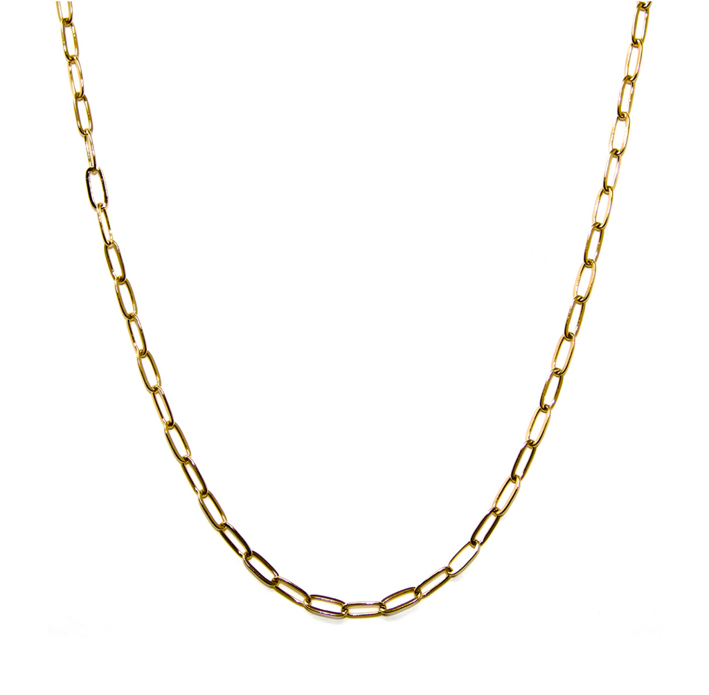 Paperclip Gold Stainless Steel Chain 2.5mm 18-20 inch