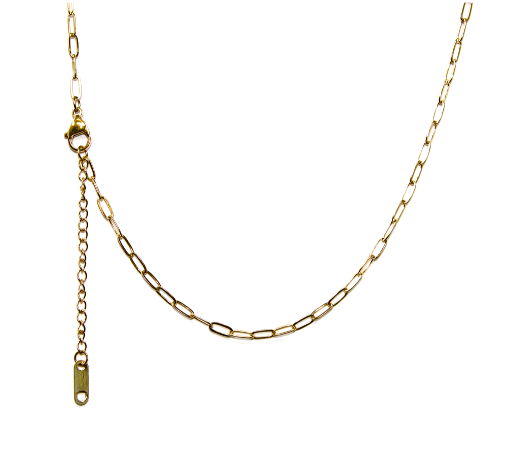 Paperclip Gold Stainless Steel Chain 2.5mm 18-20 inch