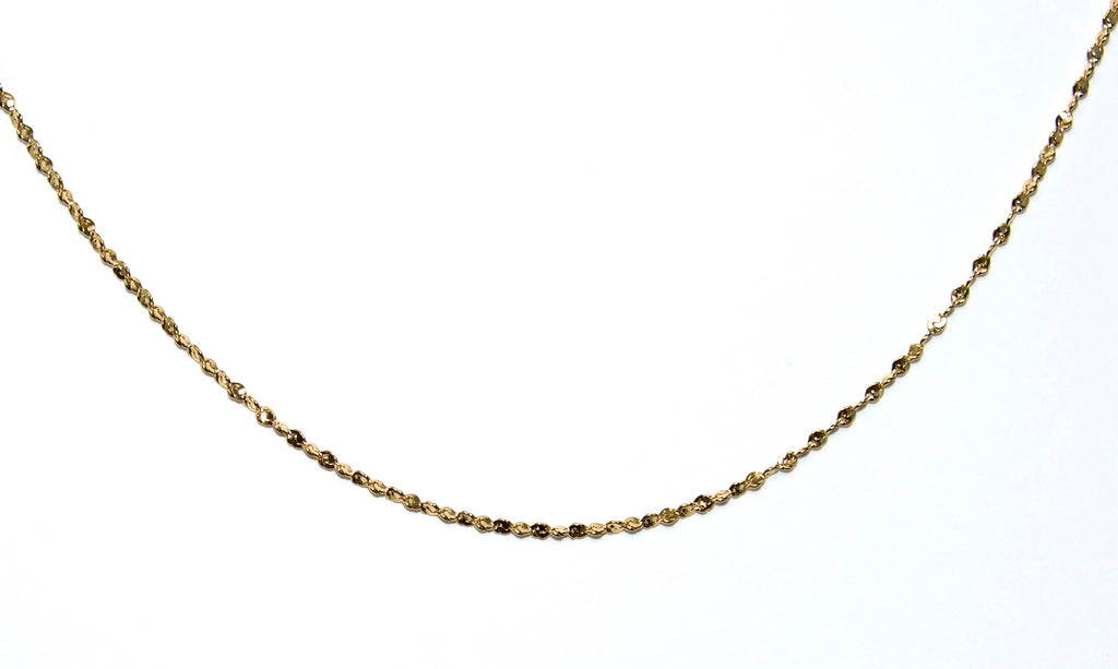 Twisted Serpentine Gold Stainless Steel Chain 1.5mm 18 inch