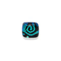 Dichroic Glass Teal Spiral Tiny Tude