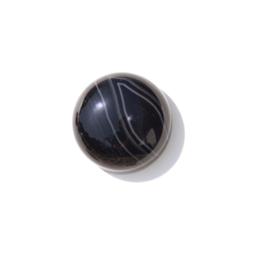 Black Agate Onyx round Mega Tude