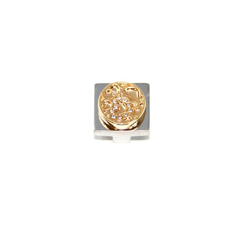 Charm Gold and Crystal Hearts