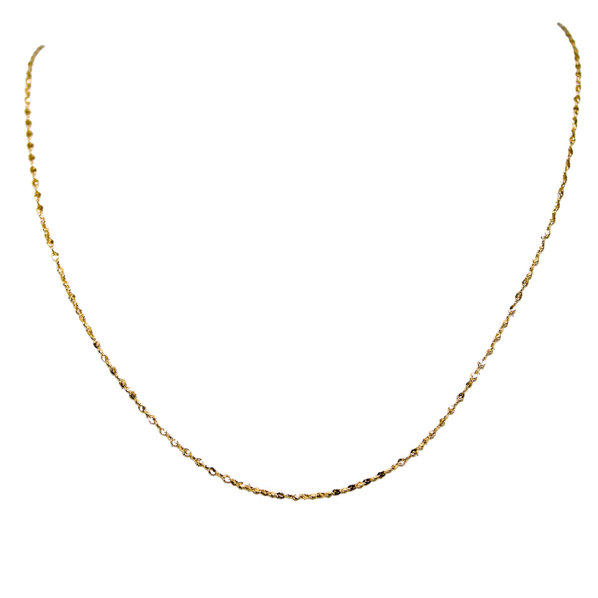 Twisted Serpentine Gold Stainless Steel Chain 1.5mm